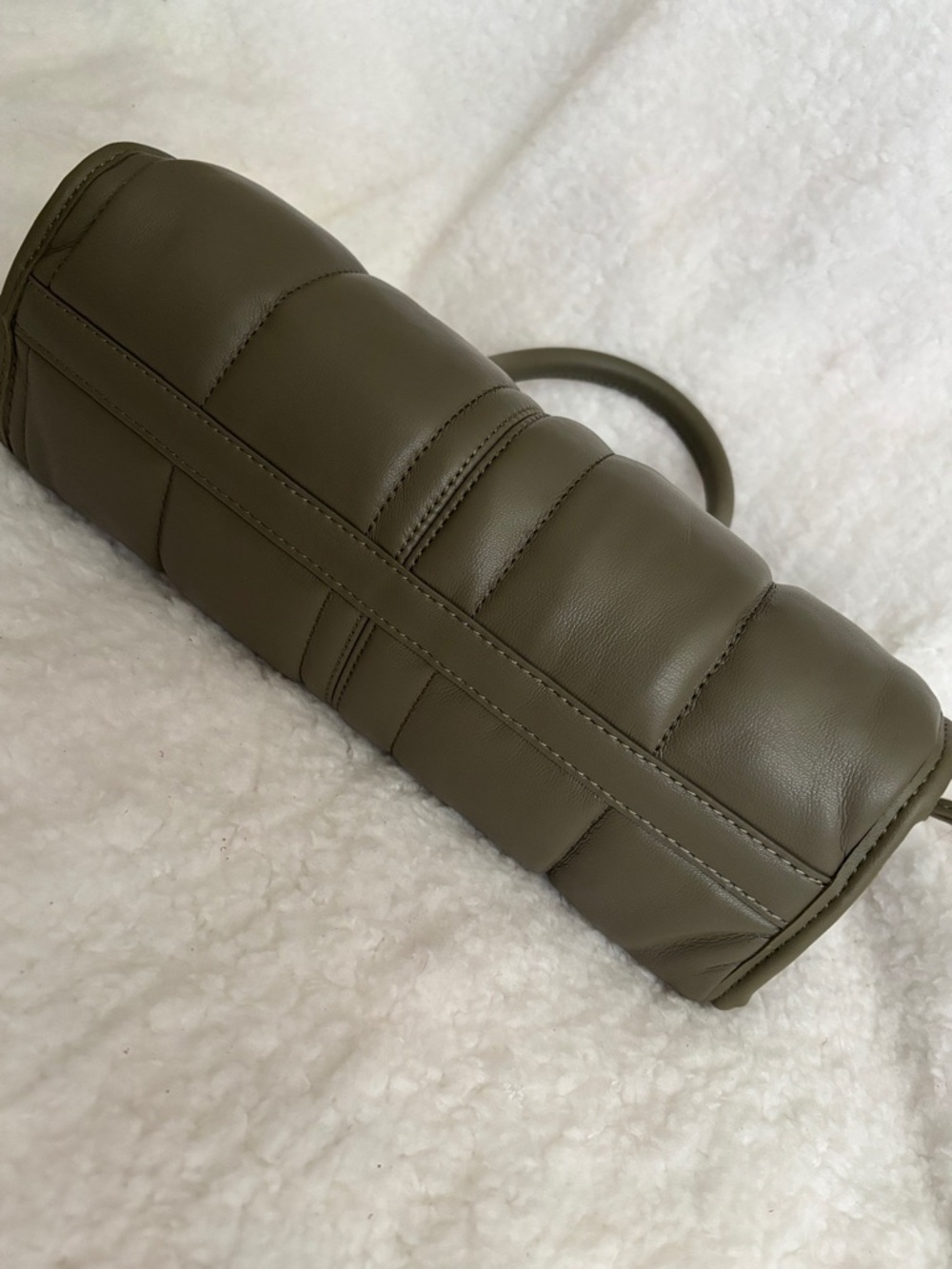Steve Madden Olive Quilted Mini Satchel Crossbody - Picture 5 of 8